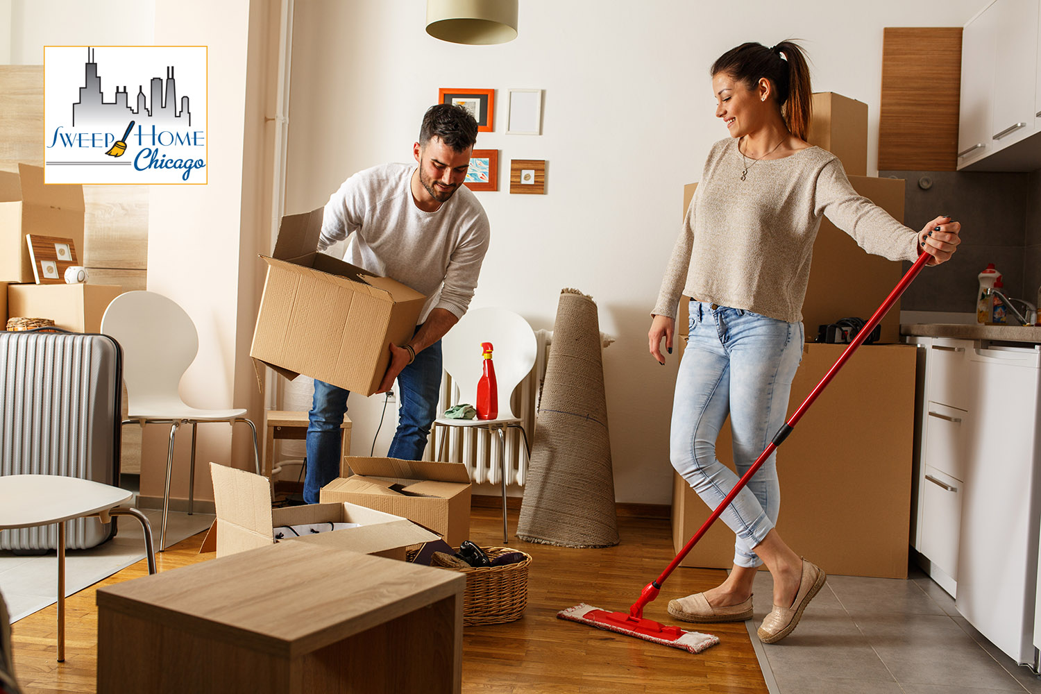 Modern Apartment Move In Cleaning Services for Living room